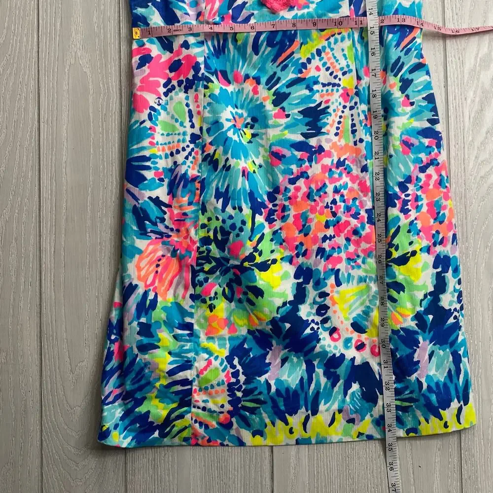 Lilly Pulitzer Women's Multi Dive Floral Colorful Adara Shift Dress Size 2